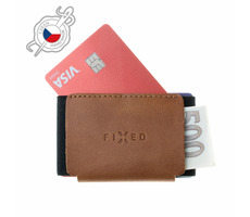 FIXED Tiny Wallet Kožená peňaženka z pravej hovädzej kože (FIXW-STN2-BRW) hnedá