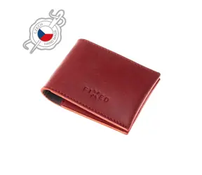 FIXED Wallet Kožená peňaženka z pravej hovädzej kože červená