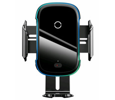 Baseus WXHW03-01 čierna / Držiak do auta s nabíjaním Qi