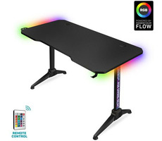 Connect IT NEO+ XL čierna / herný stôl / RGB LED / Š: 120 cm / V: 75 cm / H: 60 cm / nosnosť 100 kg