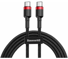 Baseus CATKLF-G91 Cafule Series čierna / kábel USB-C / PD2.0 60W / Flash / 1m