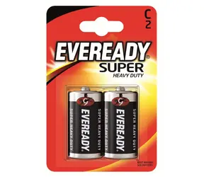 Eveready Super Batéria - Malý monočlánok C 2 ks (blister)