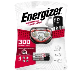 Energizer Headlight Vision HD 300lm / čelové svietidlo / Dosvit: až 55 metrov / 3xAAA