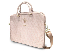 GUESS PU 4G Metal Logo Computer Bag 15-16" ružová