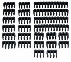 AKASA Black Cable Comb Kit - sada na úpravu kabeláže