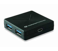 Conceptronic HUBBIES02B USB hub / 4x USB-A 3.0 / odpojiteľný USB kábel