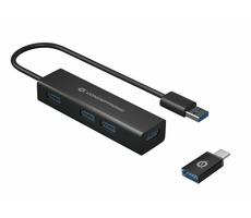 Conceptronic HUBBIES06B USB-A hub + USB-C na USB-A adaptér / 4x USB-A 3.0