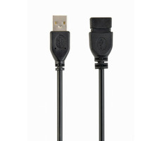 Gembird USB 2.0 A (M) - USB-A (F) kábel 0.15 m čierna