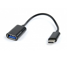Gembird OTG adaptér USB-C(M) - USB-A(F) čierna / 0.2 m