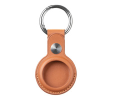 Tactical Airtag Beam Leather púzdro pre Apple Airtag hnedá