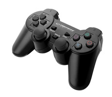 Esperanza EGG107K Trooper gamepad čierna / vibračný systém / 12 tlačidiel / pre PC a PS3