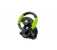 Esperanza EG104 High Octane volant čierno-zelená / vibračné technológie / 180 ° otáčania / PC &amp; PS3 &amp; Xbox 360