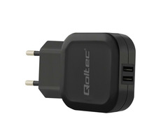 Qoltec 50185 AC adaptér 12W | 5V | 2.4A | 2xUSB