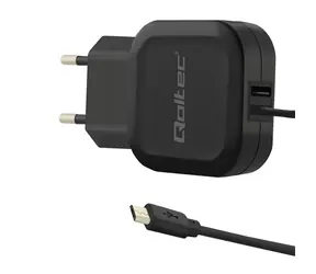 Qoltec 50189 AC adaptér 17W | 5V | 3.4A | USB + Micro USB