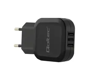 Qoltec 50191 AC adaptér 17W | 5V | 3.4A | 3xUSB