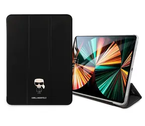 Karl Lagerfeld Metal Saffiano Puzdro pre Apple iPad Pro 12.9 čierna