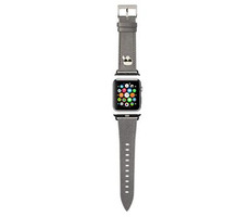 Karl Lagerfeld Karl Head PU Remienok pre Apple Watch 38 &amp; 40mm strieborná