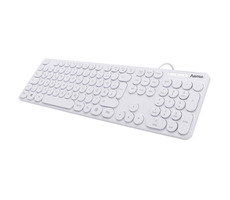 HAMA KC-500 klávesnica biela / drôtová / USB / 1.8 m / CZ &amp; SK