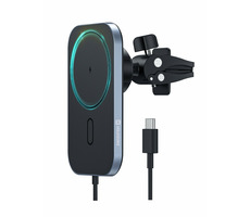 SWISSTEN MagSafe držiak telefónu do auta s bezdrôtovým nabíjaním / 15 W / MagSafe / Qi / pre iPhone 12 &amp; iPhone 12 Pro