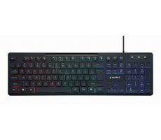 Gembird KB-UML-02 čierna / multimediálna drôtová klávesnica / USB-A / US layout / RGB podsvietenie