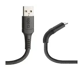 SBS Unbreakable kábel z kevlaru USB - microUSB 1m čierna