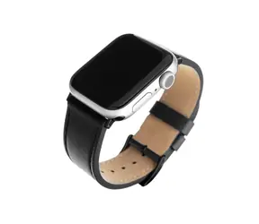 FIXED Leather Strap Kožený remienok pre Apple Watch 42 &amp; 44 &amp; 45 mm čierna