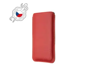 FIXED Slim Tenké puzdro vyrobené z pravej kože pre Apple iPhone 12 Pro Max &amp; 13 Pro Max červená 