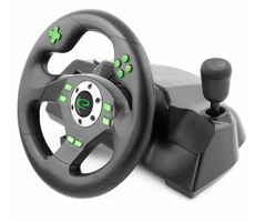 Esperanza EGW101 DRIFT čierno-zelená / volant s pedálmi / vibračné technológie / 270 ° otáčania / PC &amp; PS3
