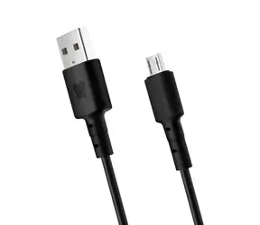 BonBon Dátový a nabíjací kábel USB-A 2.0 na microUSB 1m čierna