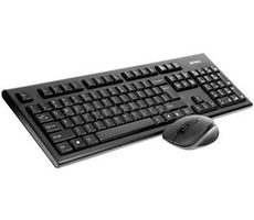 A4tech 7100N čierna / set bezdrôtová klávesnica + V-Track optická myš / USB / CZ-US layout