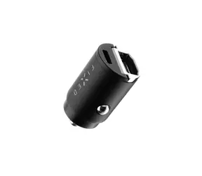 FIXED autonabíjačka 30W s USB-C a USB-A výstupom v miniatúrnom prevedení čierna / podpora PD a QC 3.0
