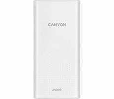 CANYON PB-2001 20000 mAh biela / Powerbanka / 5V / 2.1A / 2x USB-A / Smart IC