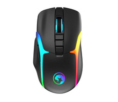 Marvo M729W čierna / bezdrôtová herná myš / optická / 4800 DPI / RGB / 700 mAh / 2.4GHz USB prijímač