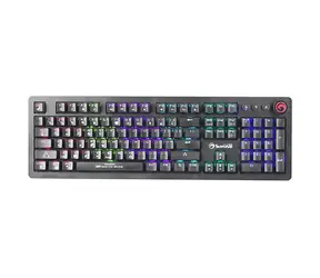 Marvo KG917 (US) čierna / mechanická klávesnica / USB / RGB / US layout / Jixian Blue / 1.6m