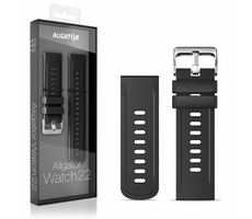 Aligator Silikónový remienok 22mm čierny