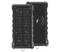 Viking W24W 24000mAh čierna / Solárna outdoorová power banka / bezdr. nabíjanie / 2x USB &amp; USB-C / 12V / max. 2A