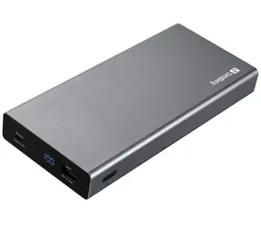 Sandberg Powerbank USB-C PD 100W 20000mAh sivá / max. 20V / max. 4.4A / USB-C + USB-A