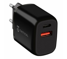 Tactical Base Plug Dual 20W čierna / nabíjačka do siete / USB-A &amp; USB-C / 3A