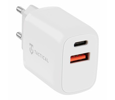 Tactical Base Plug Dual 20W biela / nabíjačka do siete / USB-A &amp; USB-C / 3A