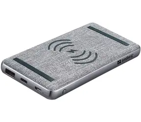 Sandberg Powerban 10000 PD20W+Wireless strieborná / bezdrôtové nabíjanie Qi / 15W / 1x USB-A / 1x USB-C