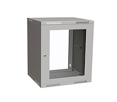 Solarix rozvádzač nástenný skladaný SENSA LITE 12U 450mm / dvere sklo / RAL 7035