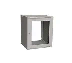 Solarix rozvádzač nástenný skladaný SENSA LITE 12U 450mm / dvere sklo / RAL 7035