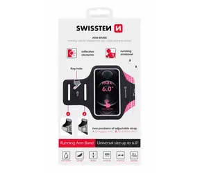 SWISSTEN ARMBAG CASE púzdro pre 6" ružová / Obvod paže: až 38cm