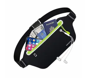 SWISSTEN WAIST BAG púzdro pre až 7" čierna / Obvod pása: až 77 - 120cm