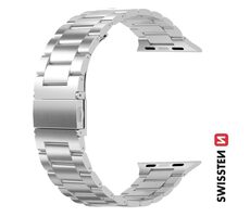 Swissten Kovový remienok pre Apple Watch 38/40/41mm strieborná