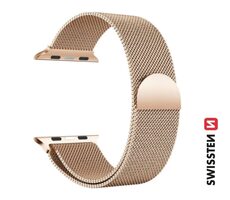 Swissten Milánsky ťah remienok pre Apple Watch 38/40/41mm zlatá