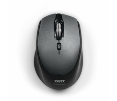PORT CONNECT SILENT 900713 čierna / bezdrôtová myš / USB-A 2.4GHz dongle / 1600 DPI