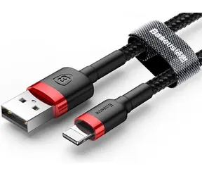 Baseus kábel USB-A na Lightning čierno-červená 1 m