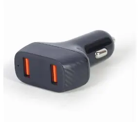 Gembird TA-U2QC3-CAR-01 čierna / nabíjačka do auta / 2xUSB