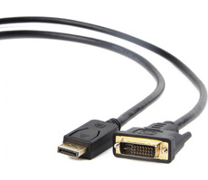 Gembird CC-DPM-DVIM-6 adaptér DisplayPort (M) na DVI (M) čierna / 1.8m